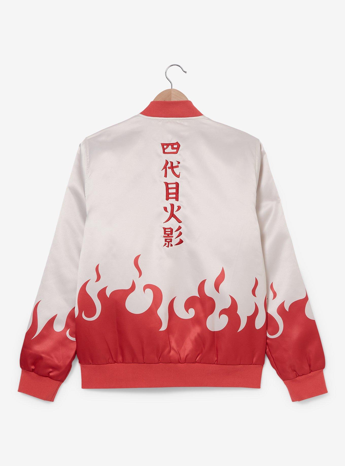 Naruto Shippuden Hokage Flames Bomber Jacket - BoxLunch Exclusive, BEIGE, alternate