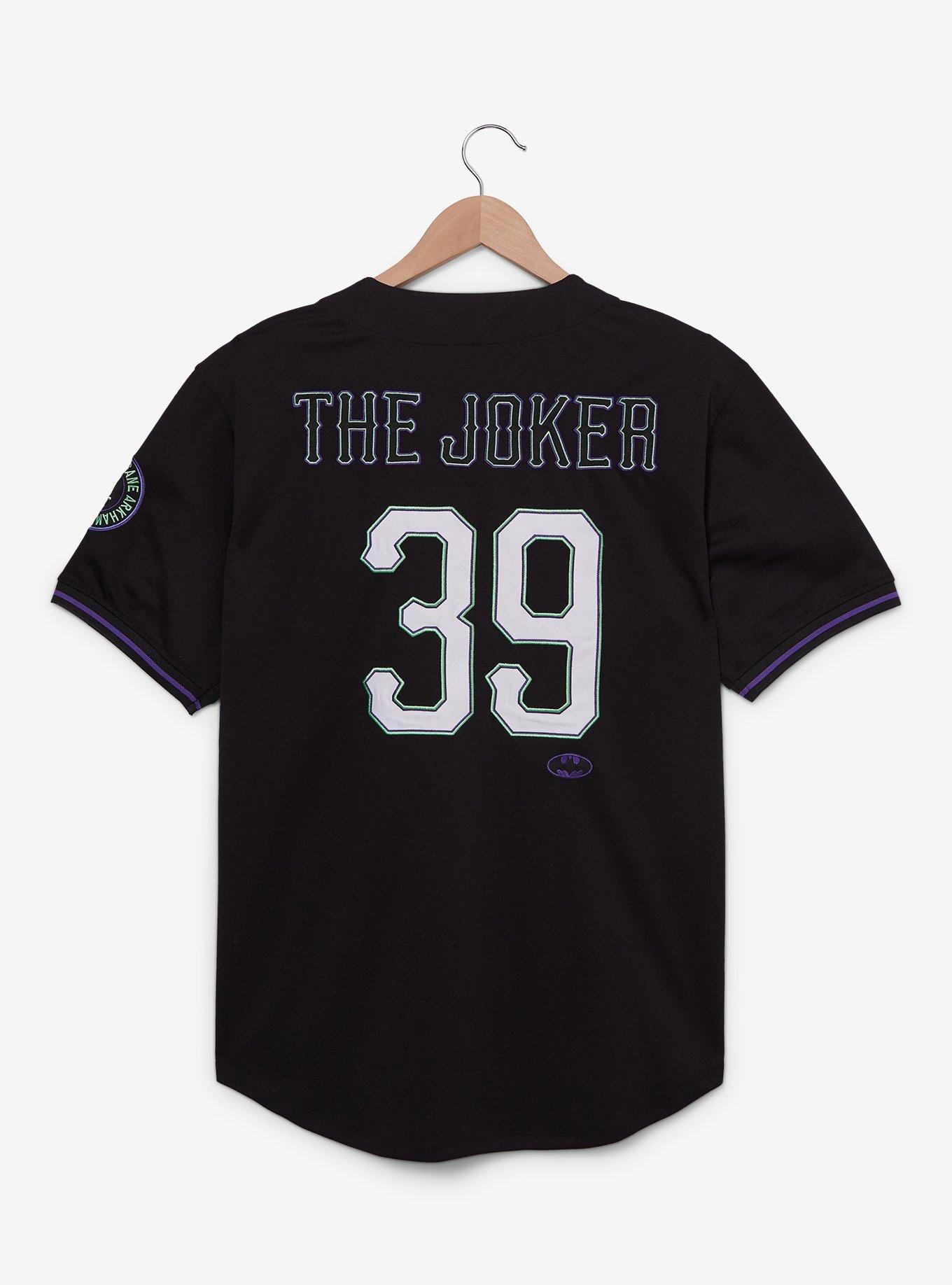 DC Comics Batman The Joker Gotham City Baseball Jersey — BoxLunch Exclusive, BLACK, alternate