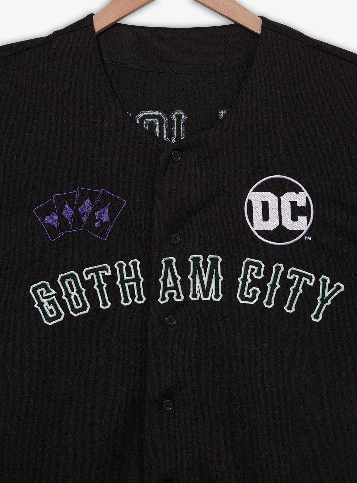 DC Comics Batman The Joker Gotham City Baseball Jersey — BoxLunch Exclusive, BLACK, alternate