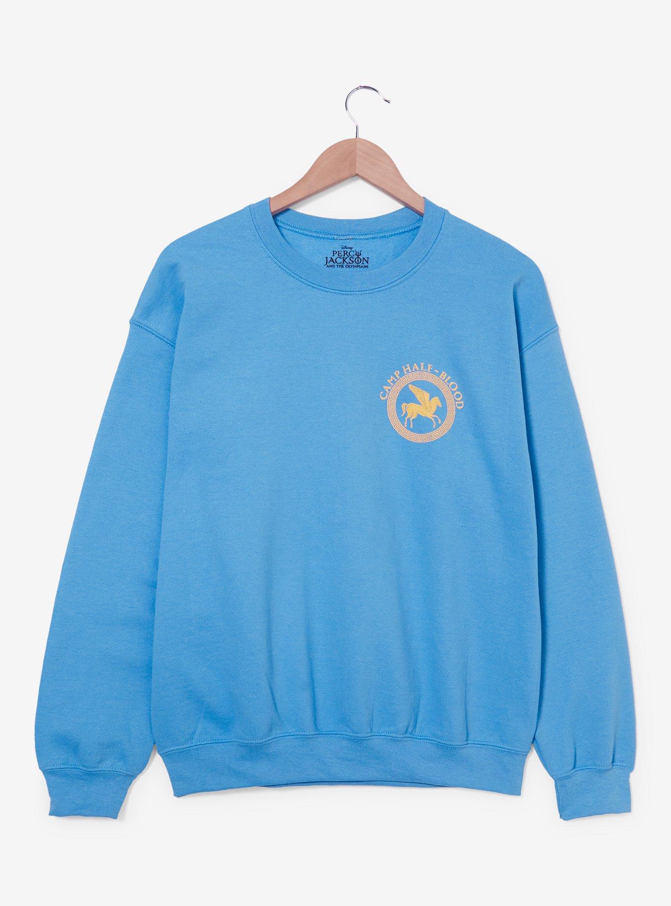 Percy Jackson and the Olympians Poseidon Camp Half-Blood Crewneck - BoxLunch Exclusive, BLUE, alternate