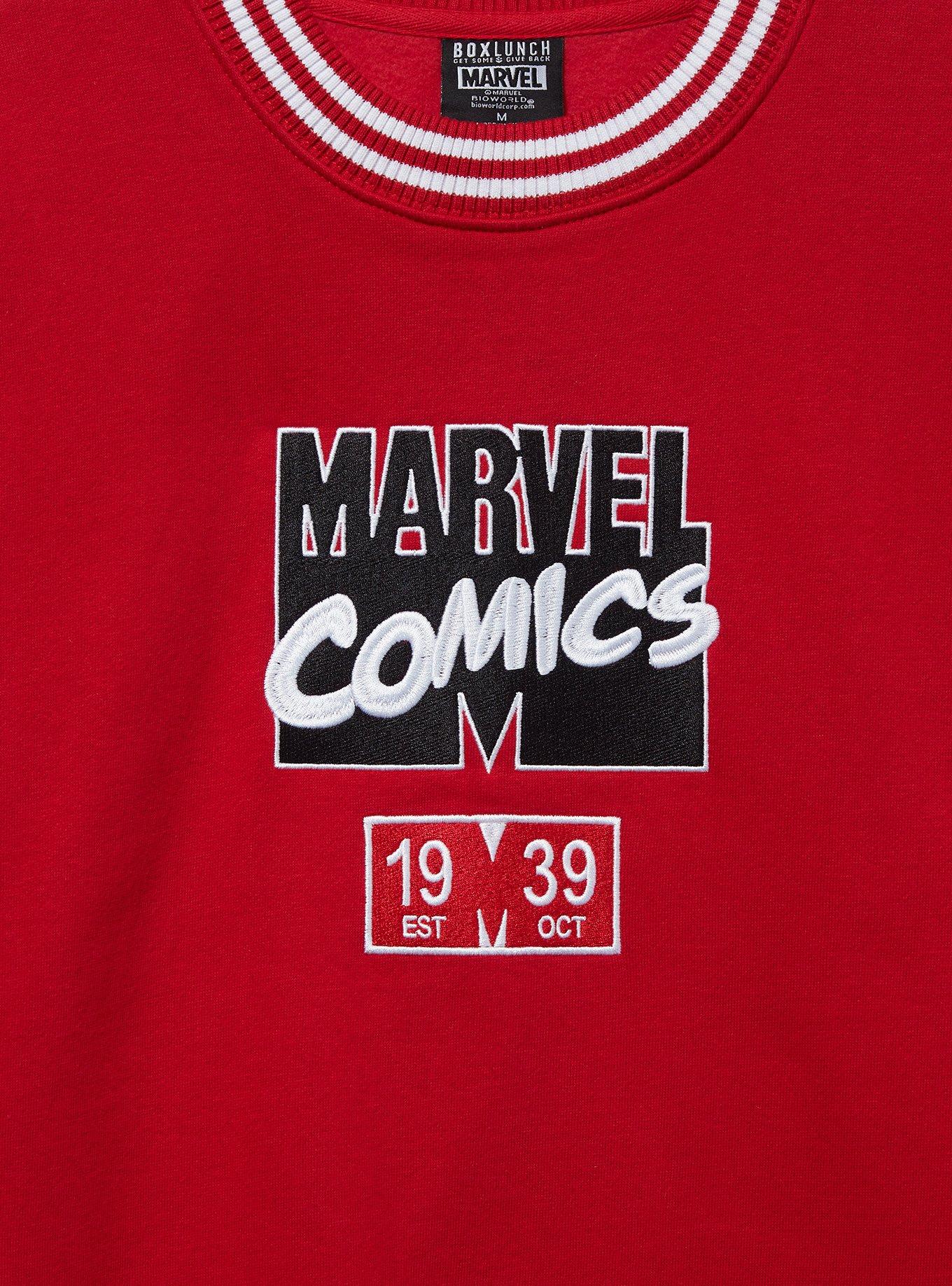 Marvel Comics 1939 Embroidered Crewneck — BoxLunch Exclusive, RED, alternate