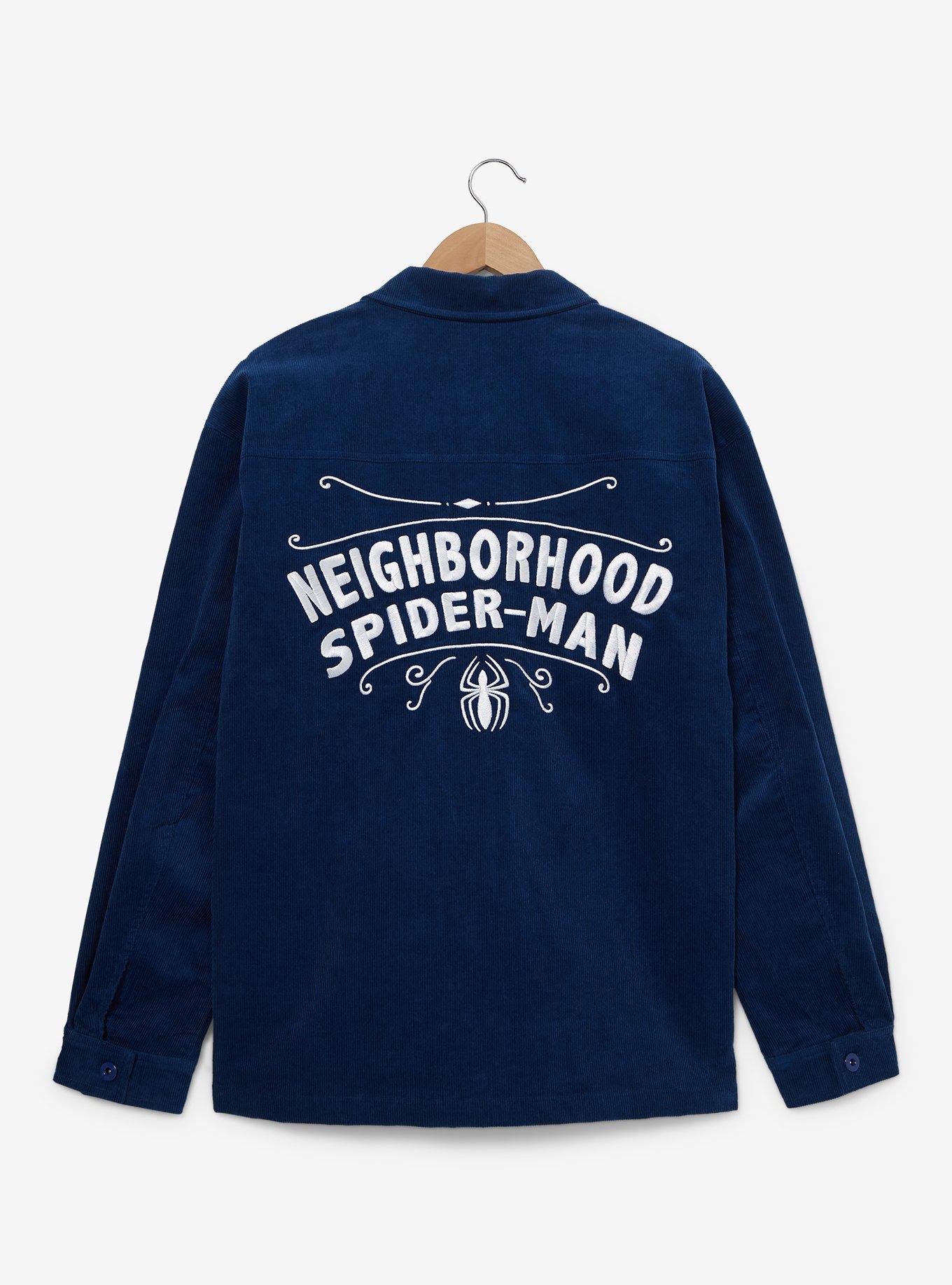 Marvel Spider-Man Embroidered Icons Chore Jacket - BoxLunch Exclusive, NAVY, alternate