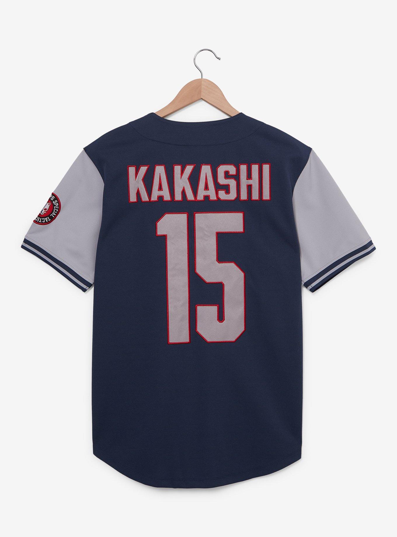 Naruto Shippuden Kakashi Hatake Anbu Black Ops Baseball Jersey — BoxLunch Exclusive, BLUE  NAVY, alternate