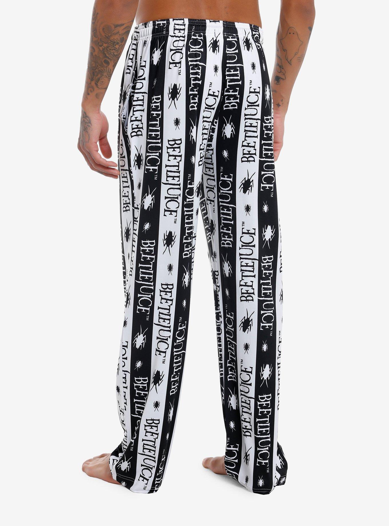 Beetlejuice Logo Stripe Pajama Pants, , hi-res