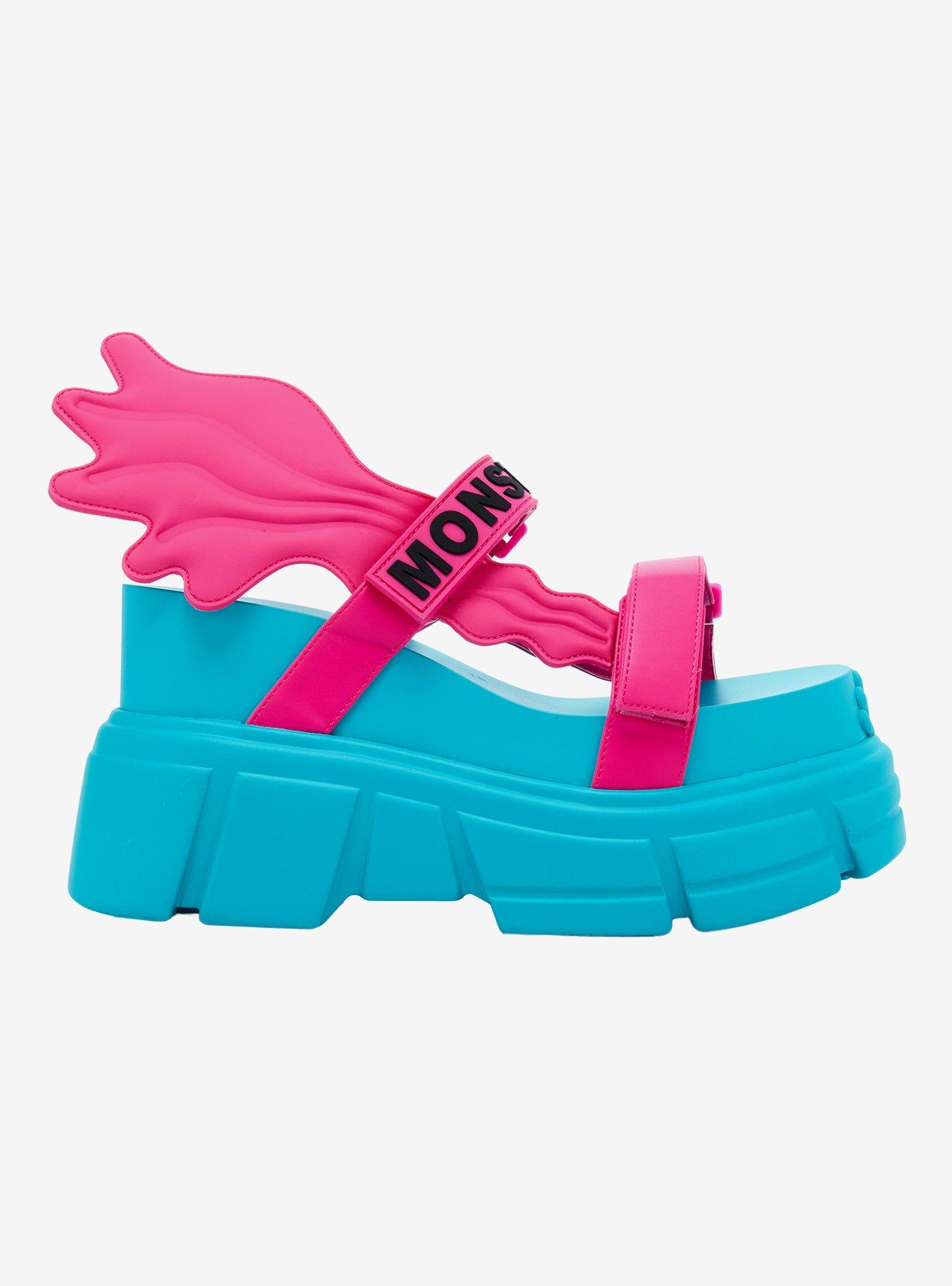 Monster High X YRU Lagoona Strappy Chunky Sandals, MULTI, alternate