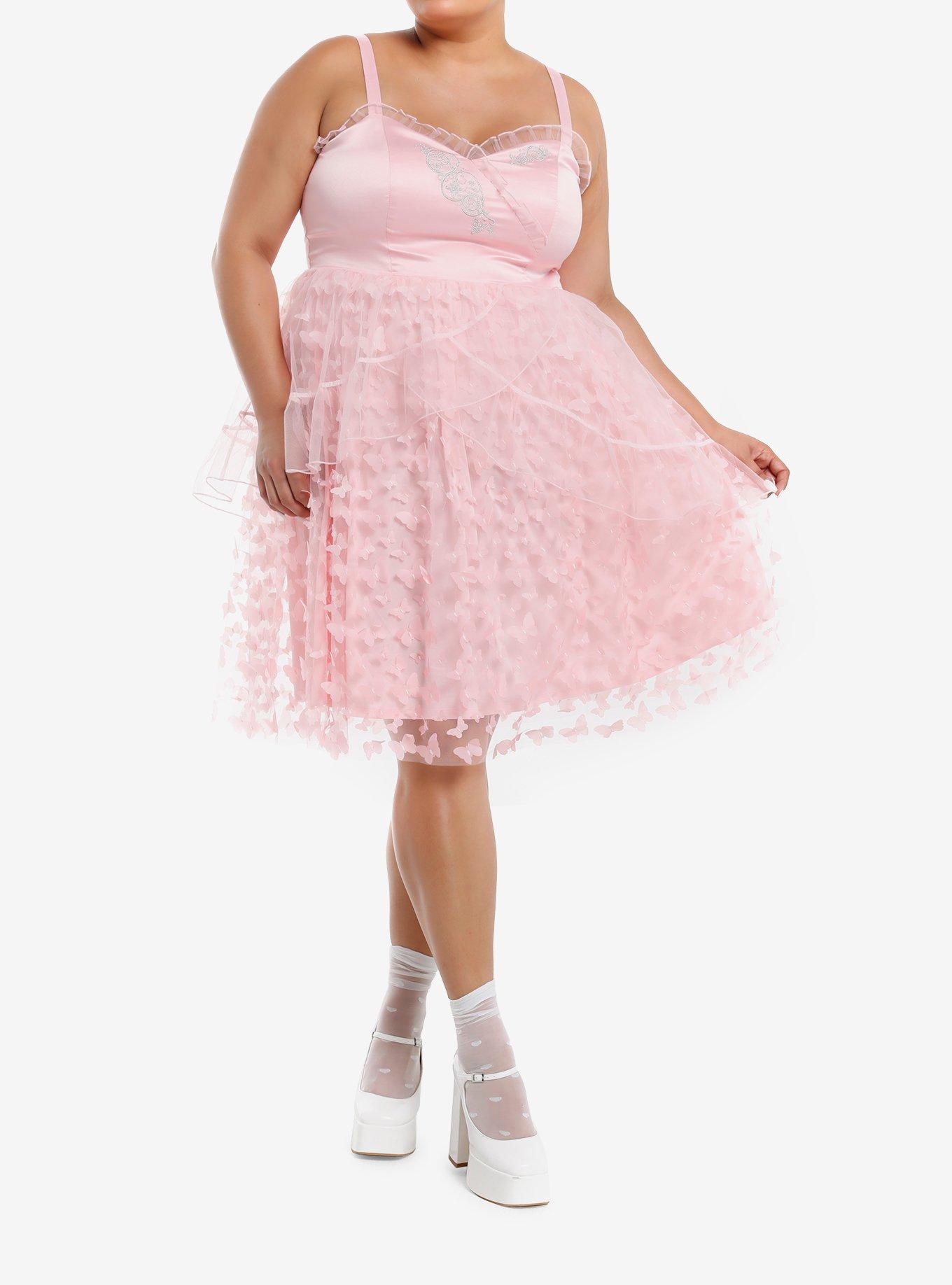 Wicked Glinda Ruffle Butterfly Dress Plus Size, , hi-res