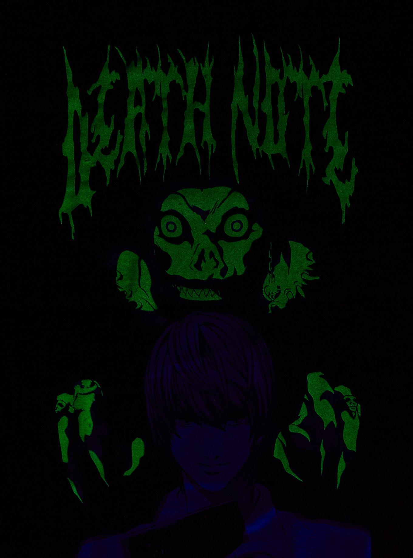 Death Note Light & Ryuk Glow-In-The-Dark T-Shirt, BLACK, alternate