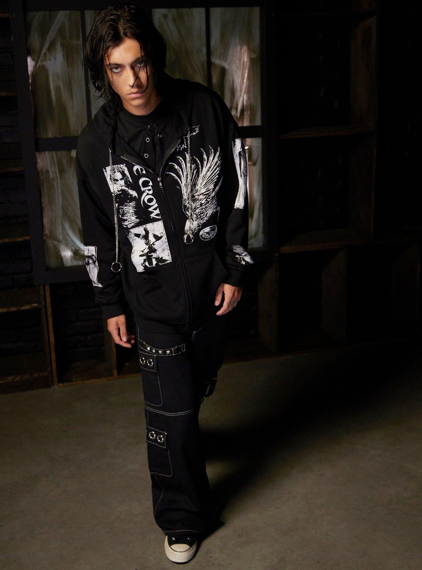 The Crow Patchwork Oversized Hoodie, , hi-res