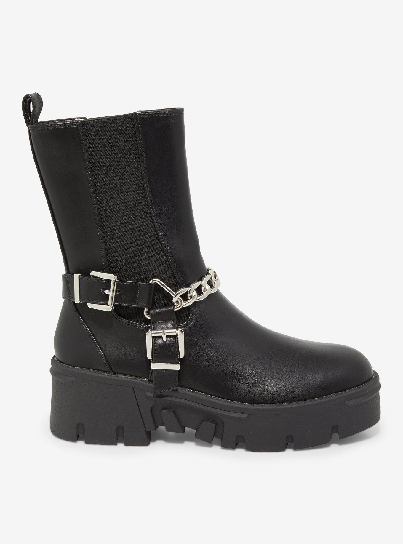 Raid London Greta Chain Buckle Platform Boots, , hi-res