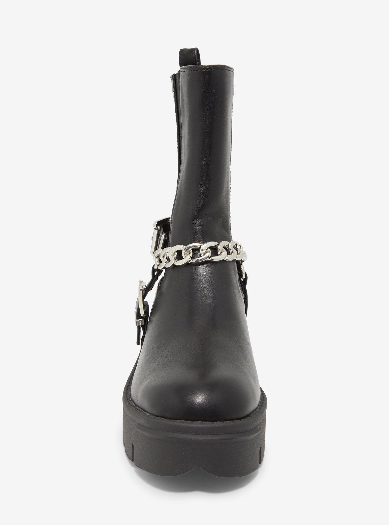 Raid London Greta Chain Buckle Platform Boots