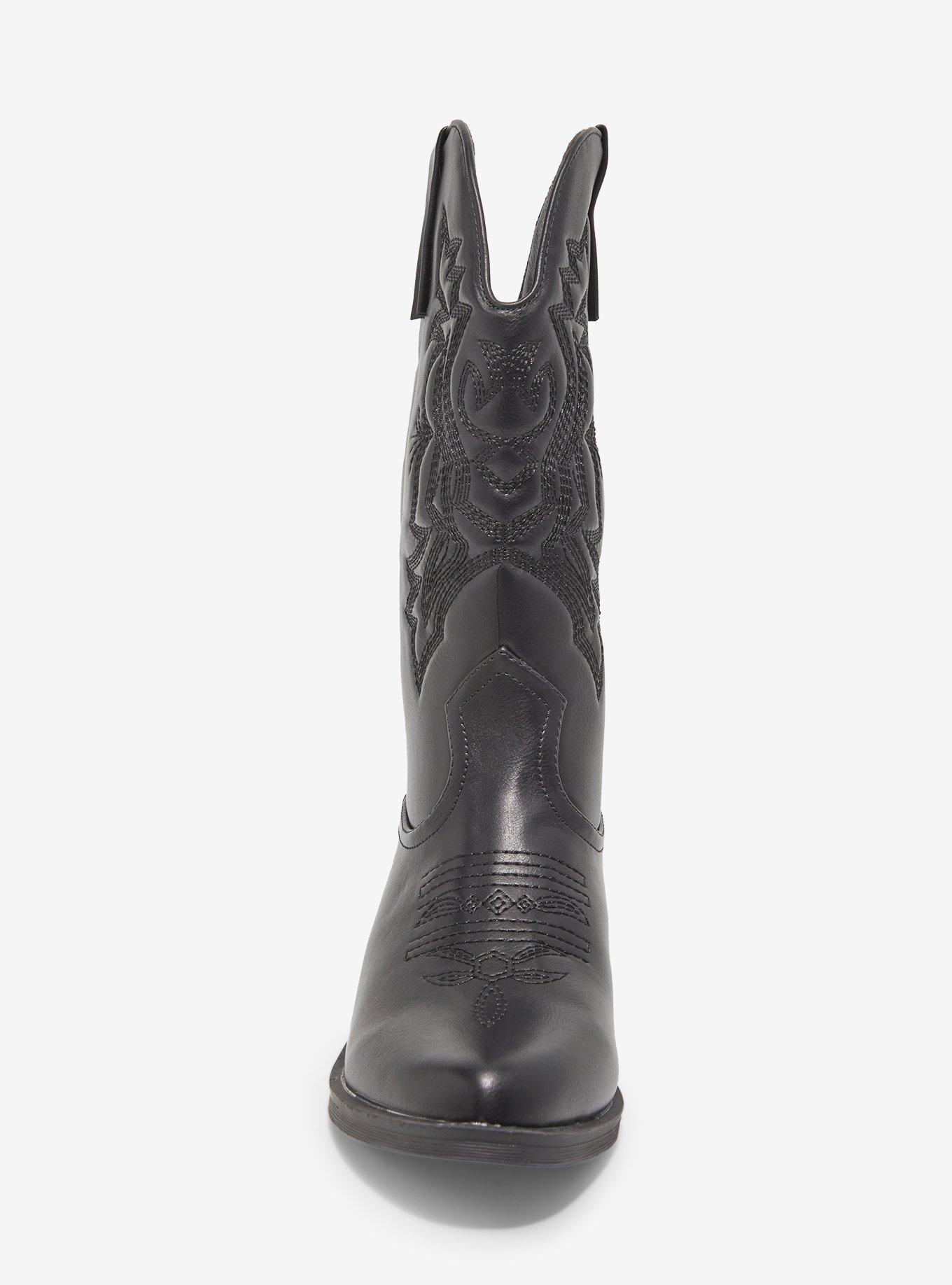 Yoki Black Cowboy Boots