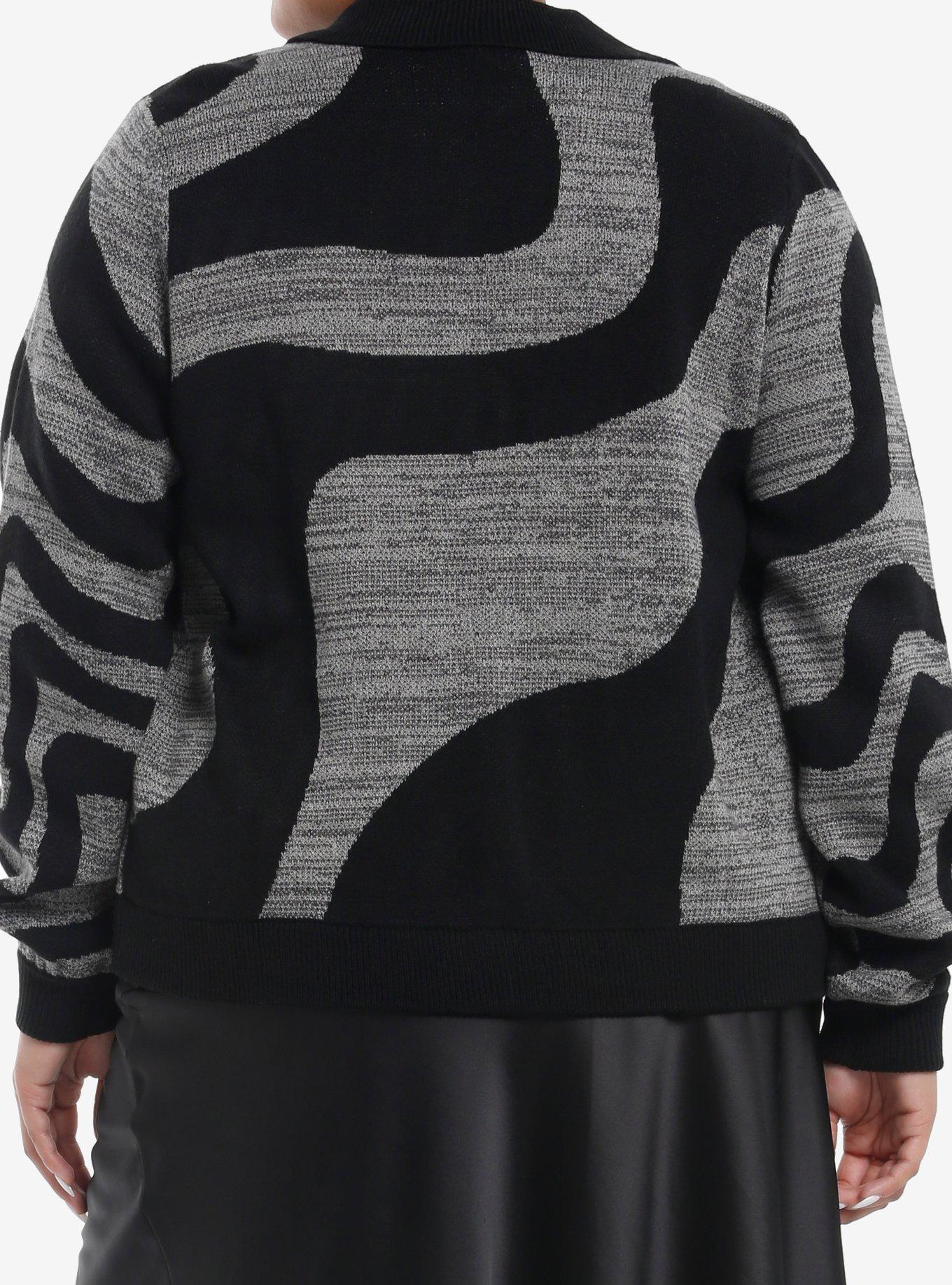 Wicked Elphaba Shiz University Waves Girls Cardigan Plus Size, GREY, alternate