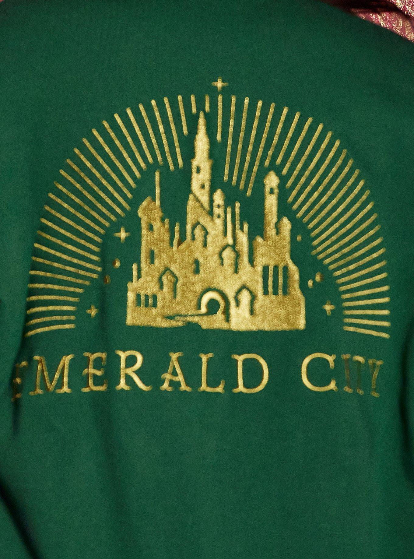 Wicked Emerald City Girls Oversized Varsity Jacket, GOLD, alternate