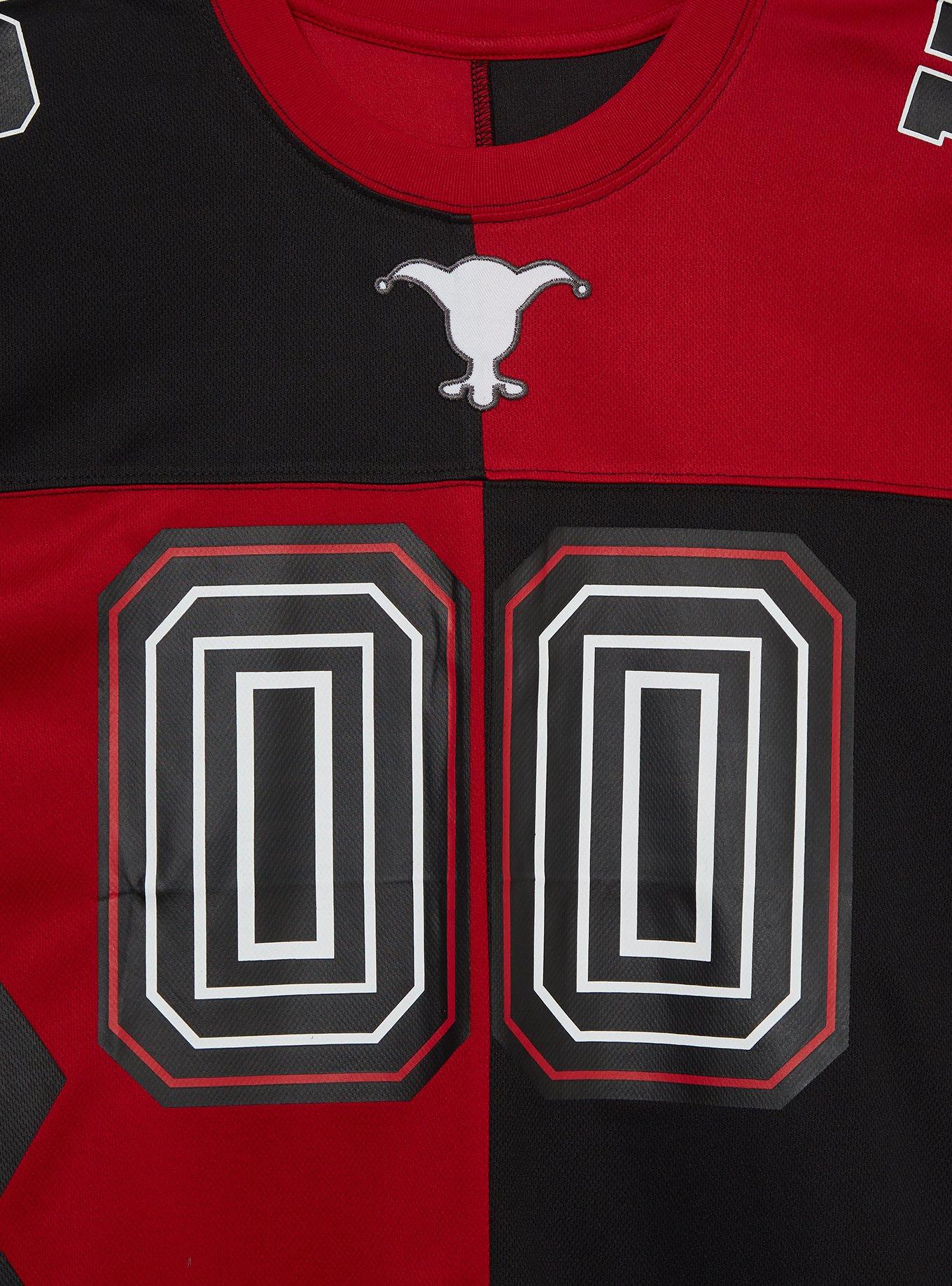 DC Comics Batman Harley Quinn Women's Plus Cropped Football Jersey — BoxLunch Exclusive