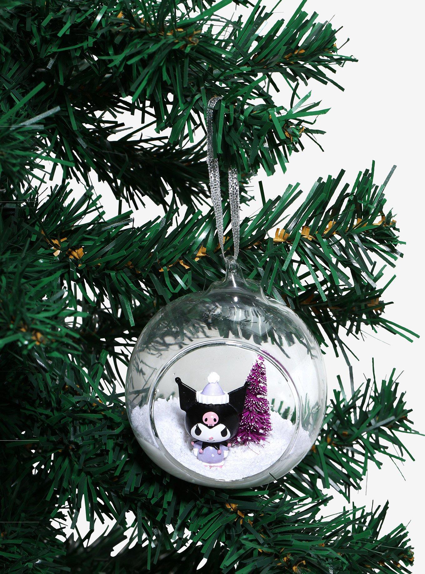 Kuromi Snowscape Glass Ornament, , alternate