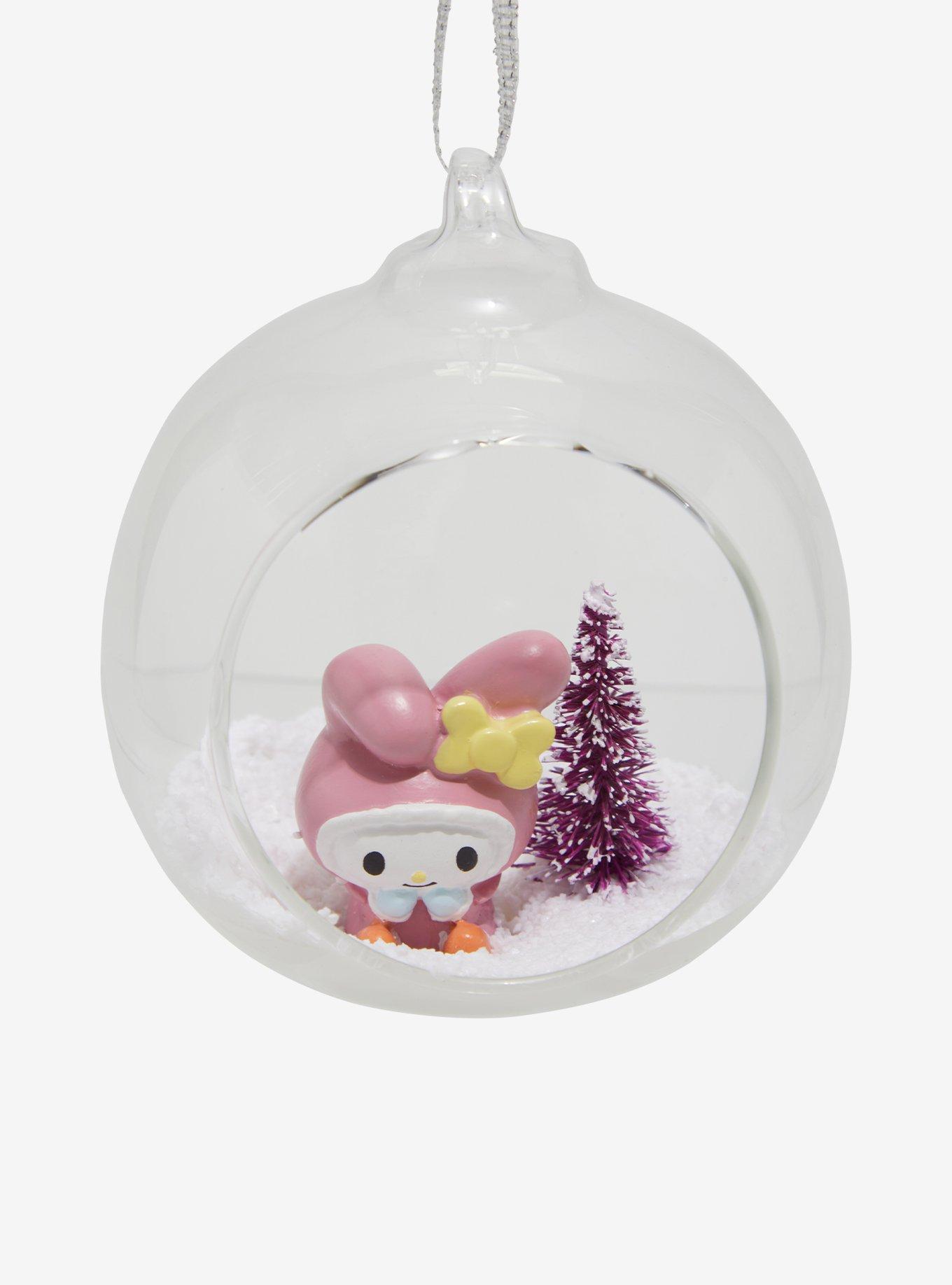 My Melody Snowscape Glass Ornament, , alternate