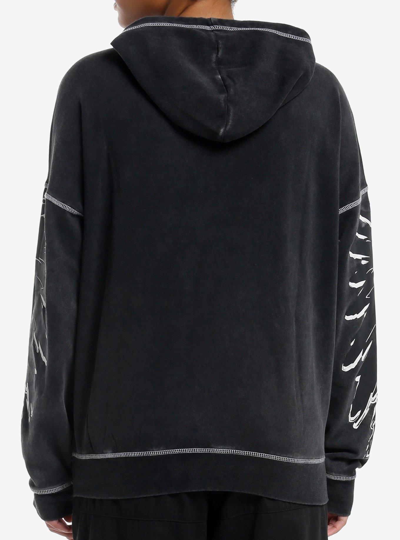 Supernatural Symbols & Wings Girls Oversized Hoodie, , alternate