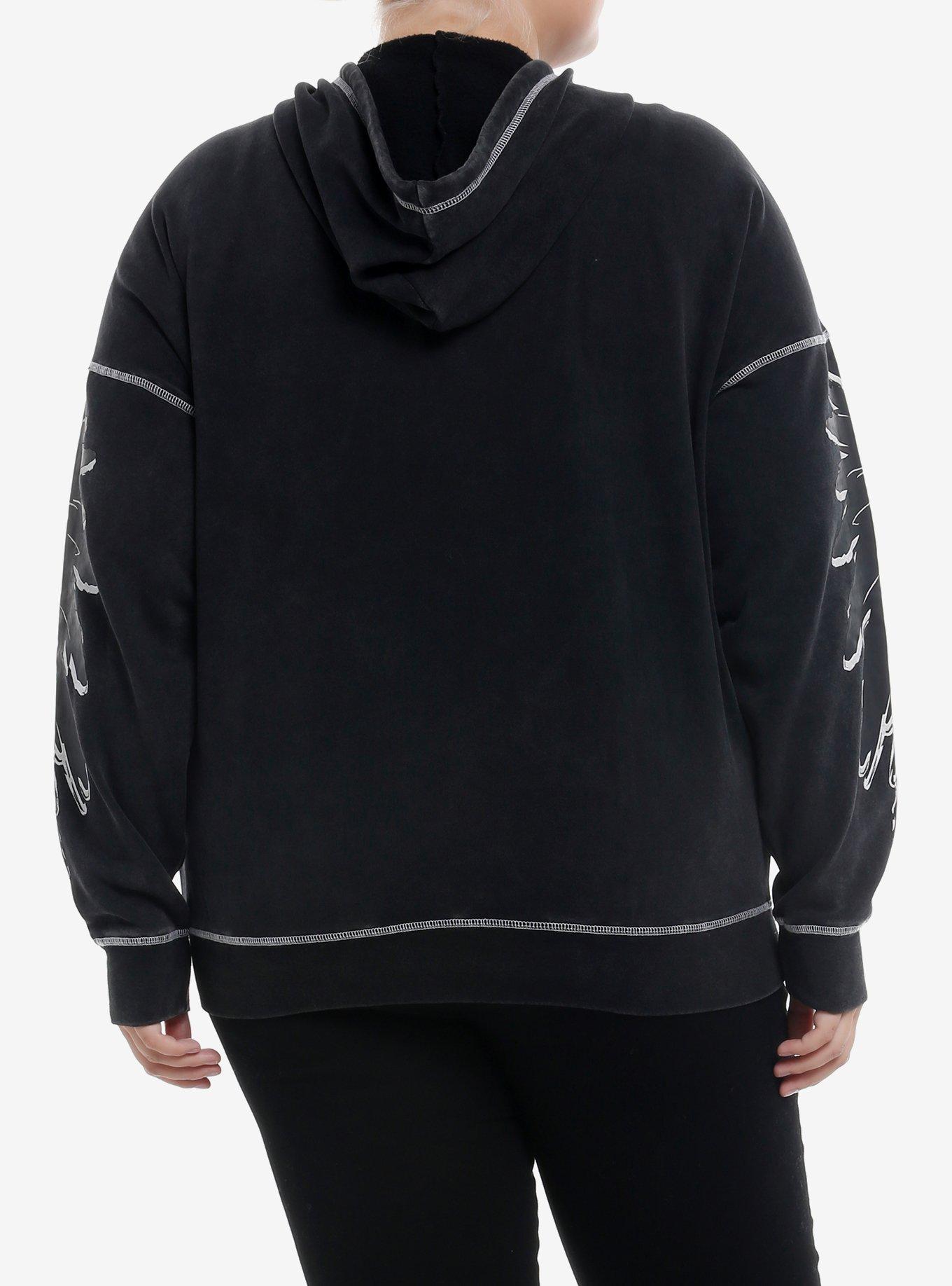 Supernatural Symbols & Wings Girls Oversized Hoodie, , alternate