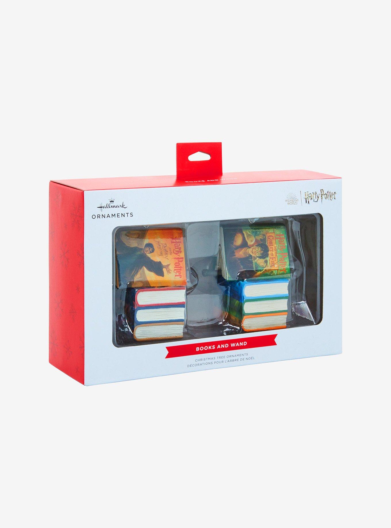 Hallmark Harry Potter Stacked Books With Wand Ornament Set, , alternate