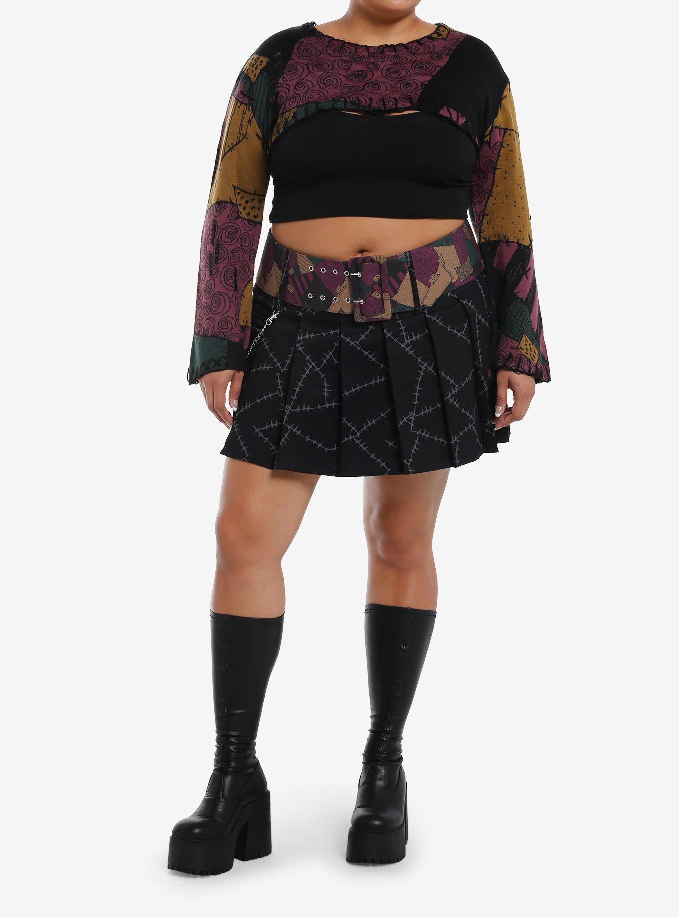 Her Universe The Nightmare Before Christmas Sally Bolero Girls Crop Shrug Plus Size, MULTI, alternate