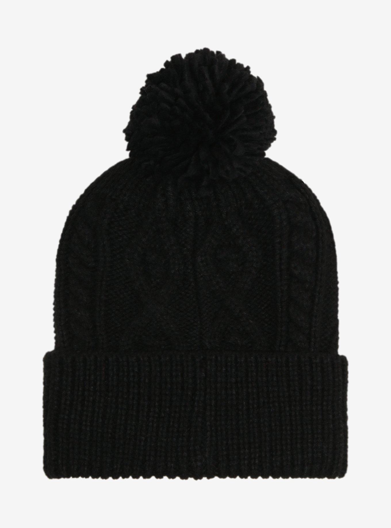 Peanuts Snoopy & Woodstock Cable Knit Pom Beanie, , alternate