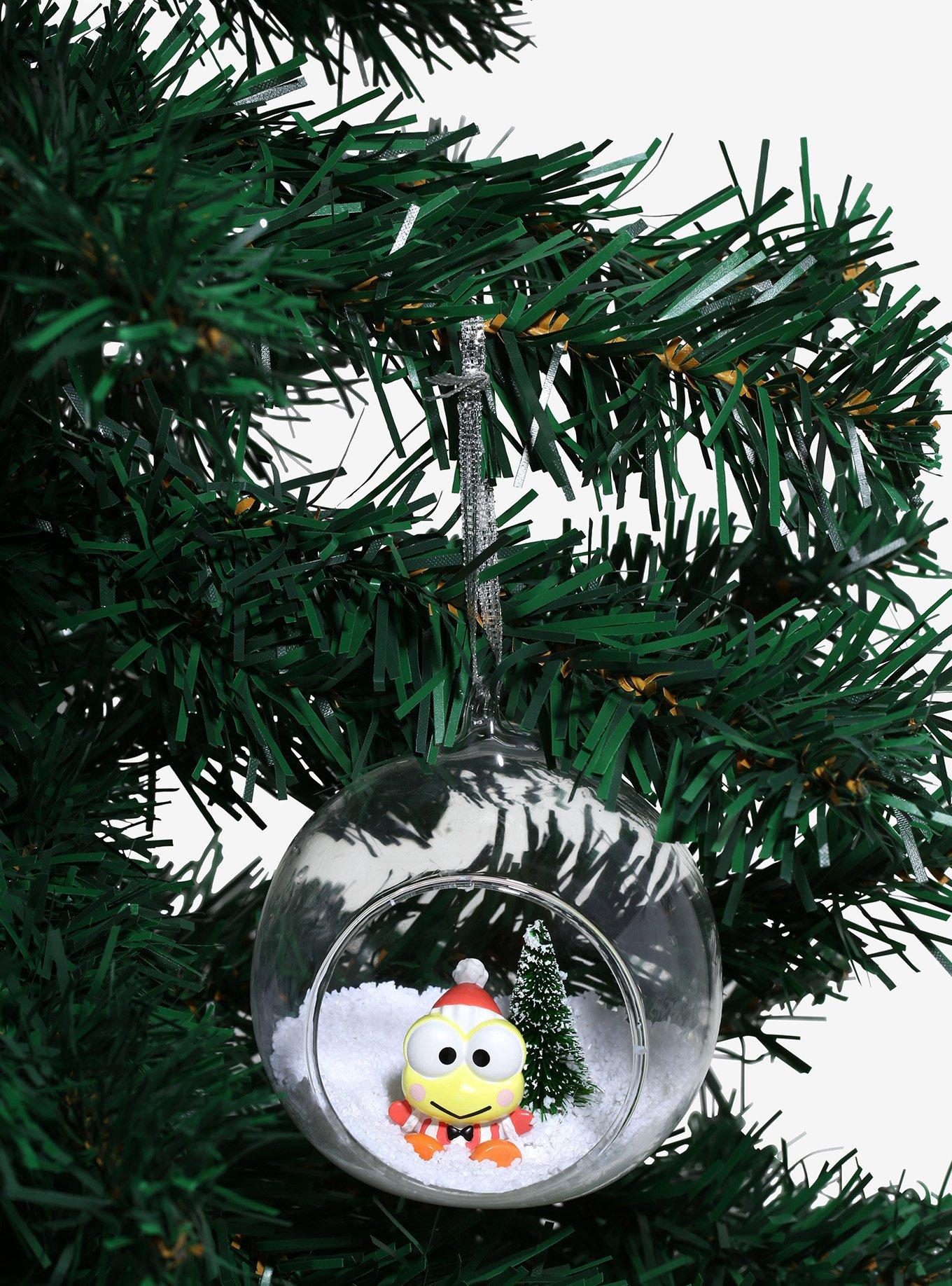 Keroppi Snowscape Glass Ornament, , alternate