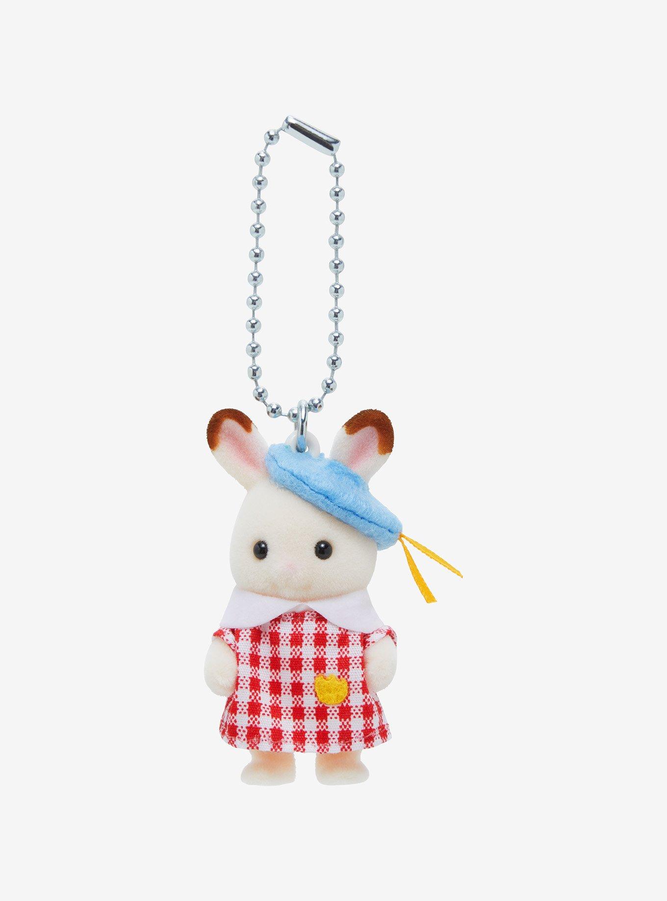 Calico Critters Nursery Chocolate Rabbit Baby Key Chain, , alternate