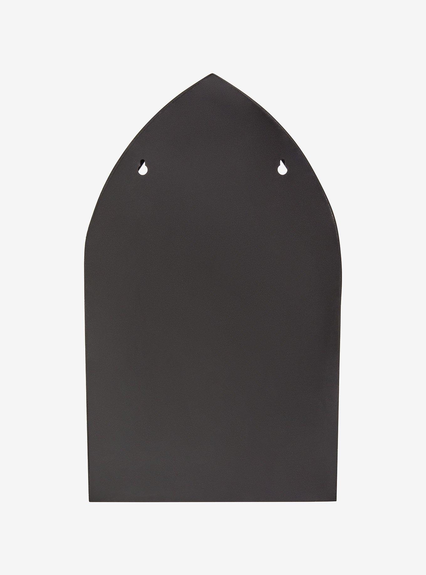 Black Goth Cathedral Arched Wall Shelf, , alternate