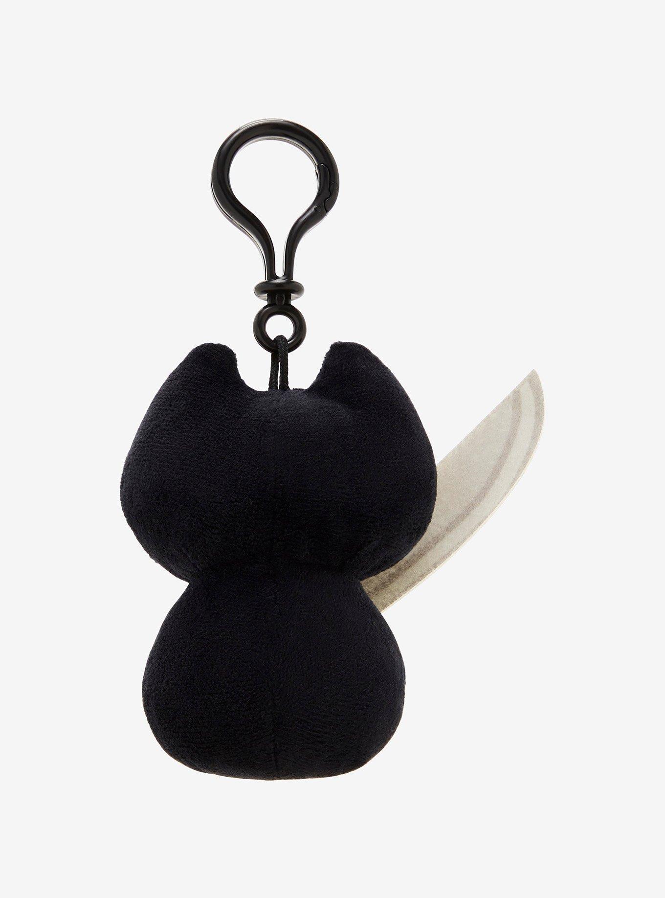 Black Cat Knife Plush Key Chain, , alternate