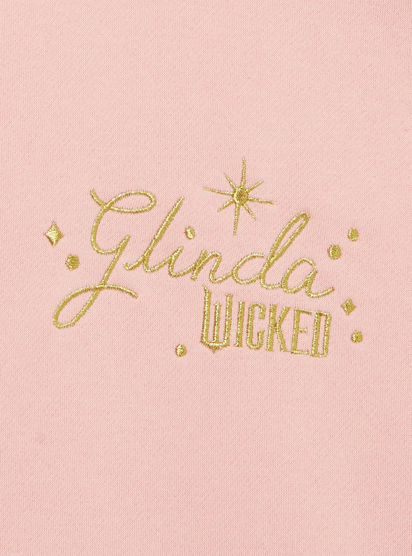 Wicked Glinda Embroidered Crewneck — BoxLunch Exclusive, PINK, alternate