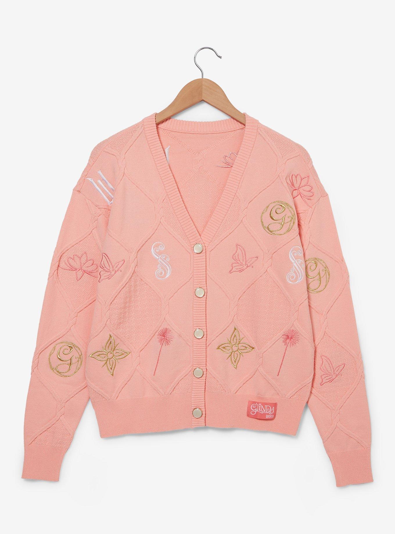 Wicked Glinda Icons Women's Cardigan - BoxLunch Exclusive, PINK, alternate