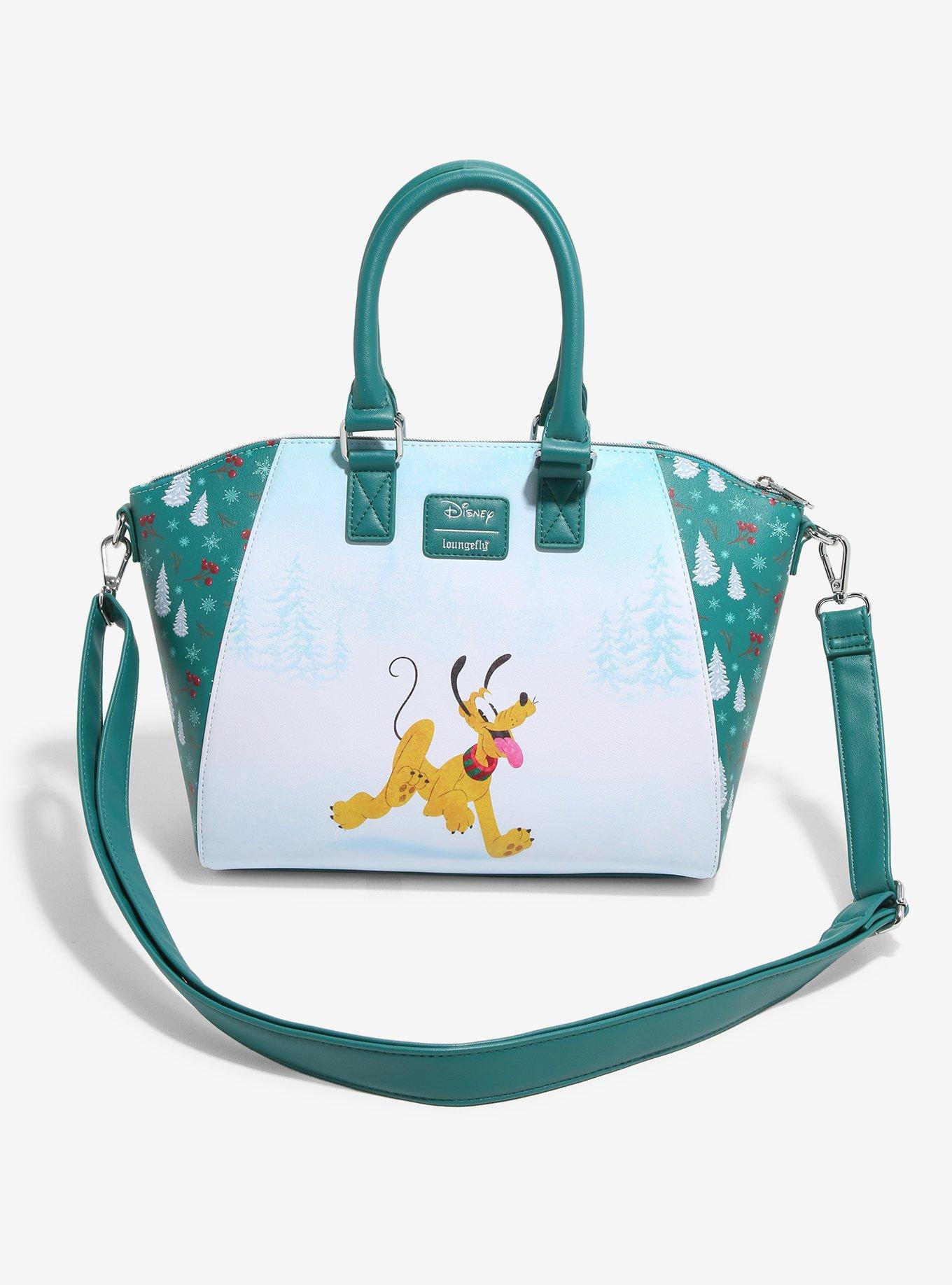 Loungefly Disney Mickey Mouse & Minnie Mouse Snowman Satchel Bag Hot Topic Exclusive, , alternate