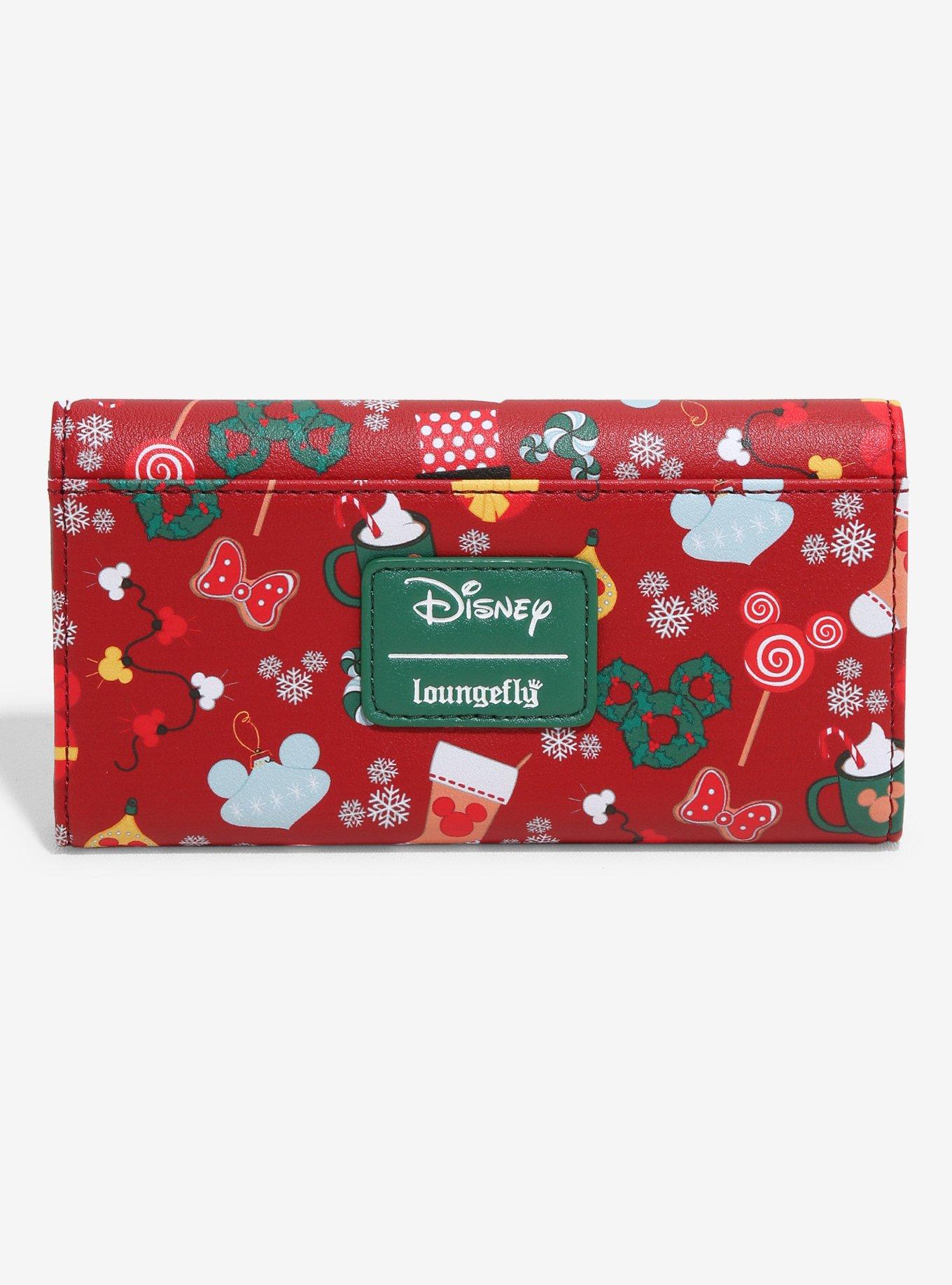 Loungefly Disney Mickey Mouse Holiday Sweets & Treats Flap Wallet Hot Topic Exclusive, , hi-res