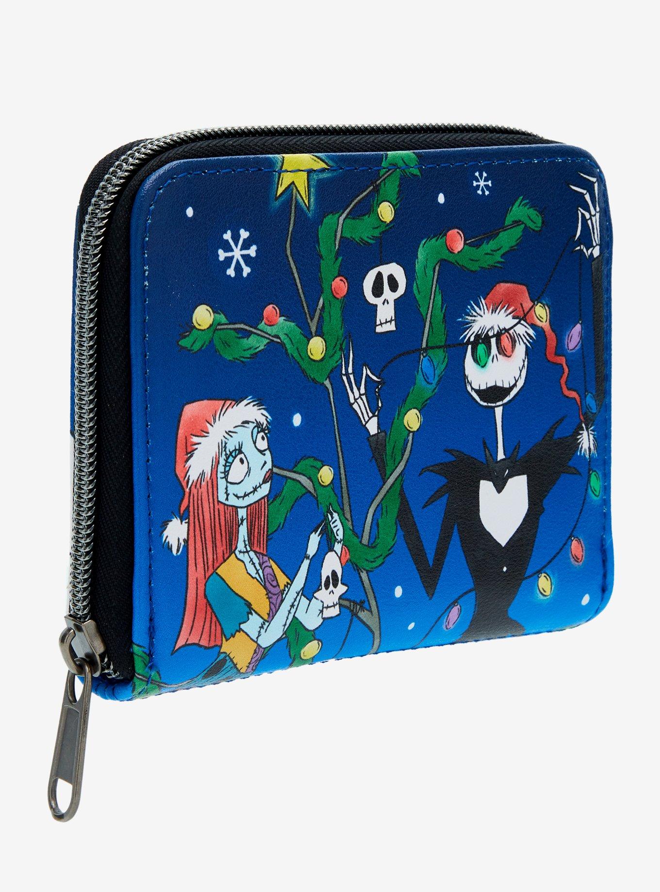 Loungefly The Nightmare Before Christmas Jack & Sally Tree Decorating Mini Zipper Wallet, , hi-res