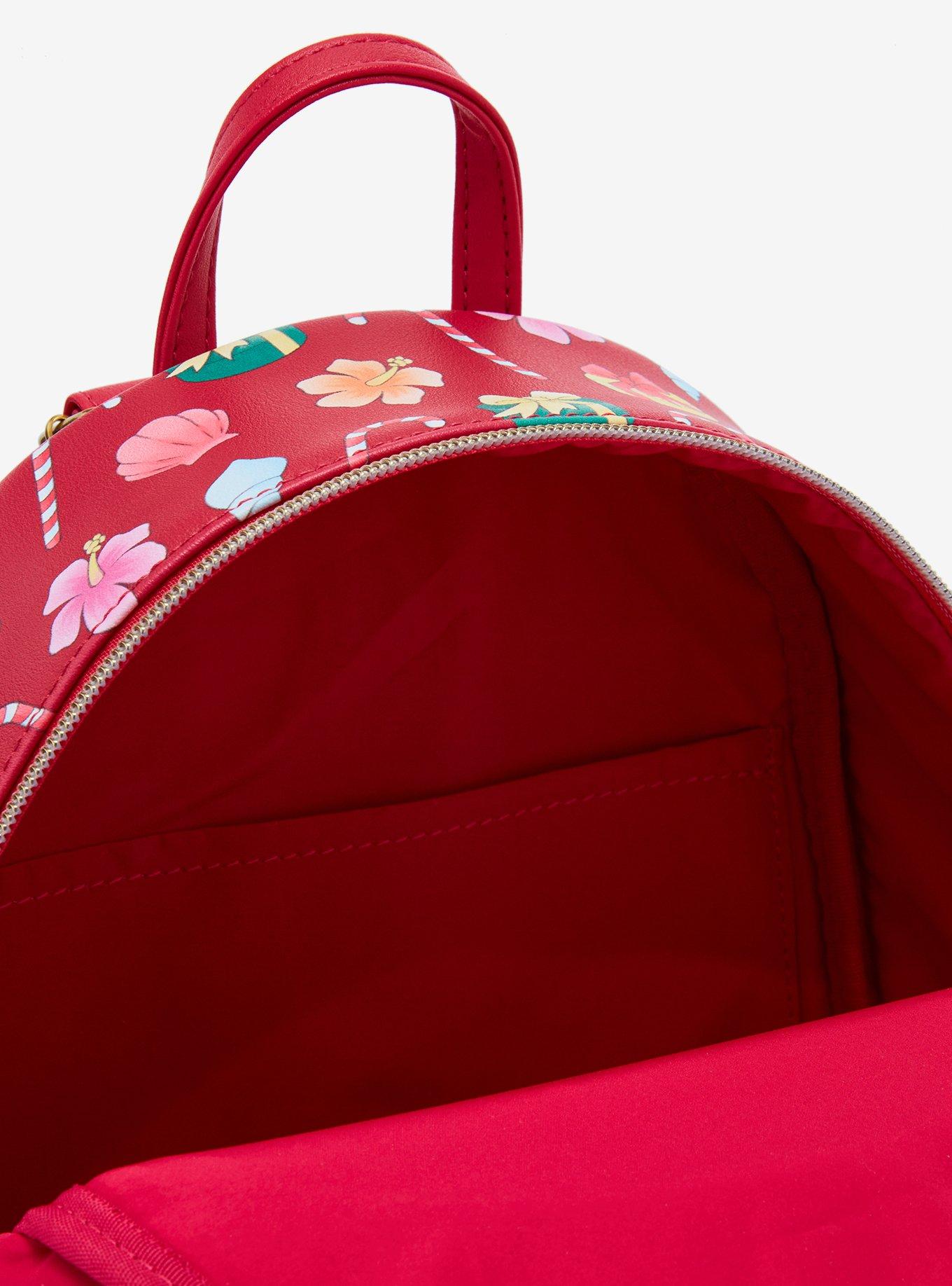 Loungefly Disney Stitch & Angel Holiday Tree Mini Backpack Hot Topic Exclusive, , alternate
