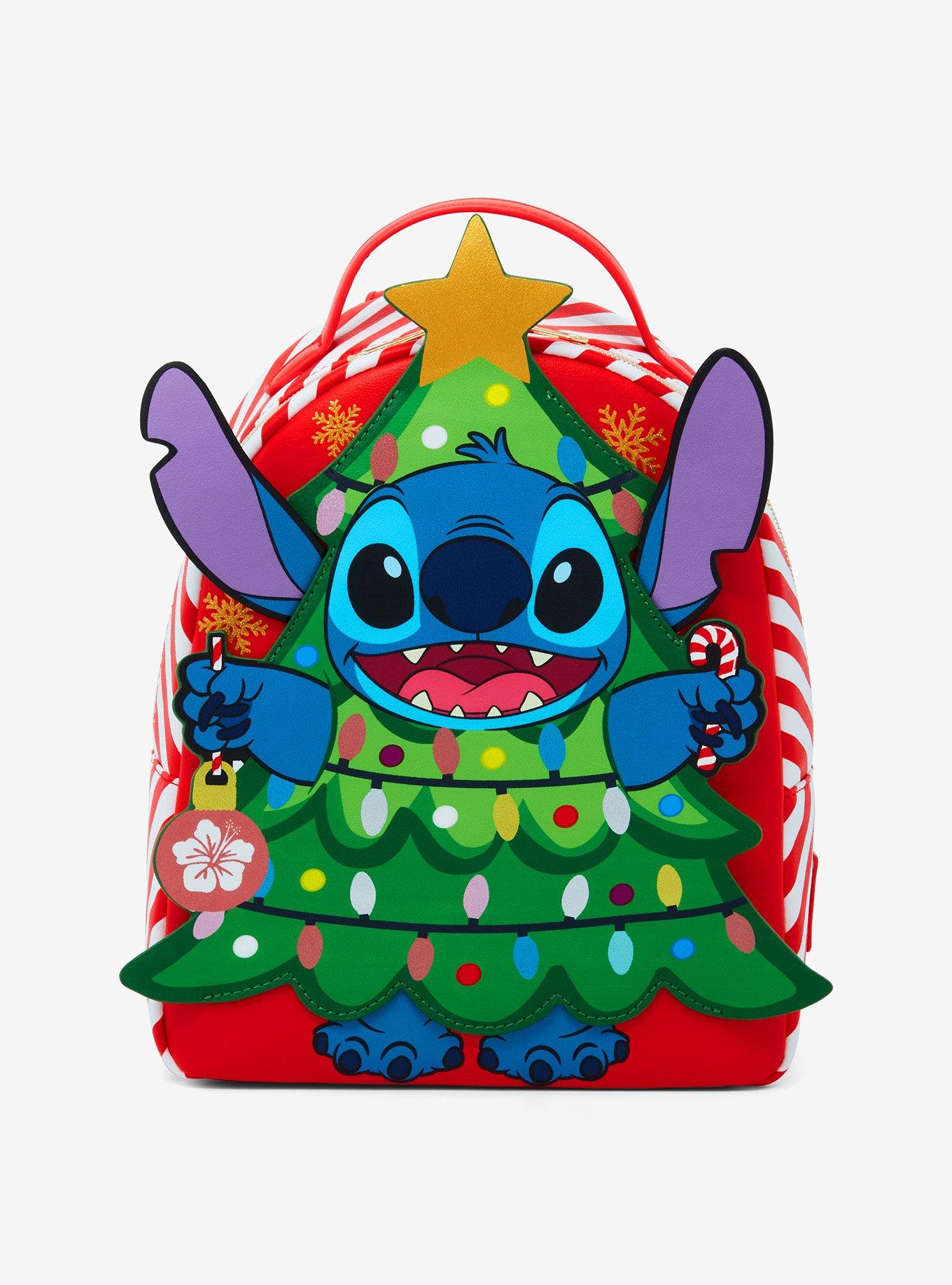 Shop Loungefly Disney Stitch Christmas Tree Figural Mini Backpack Hot Topic Exclusive