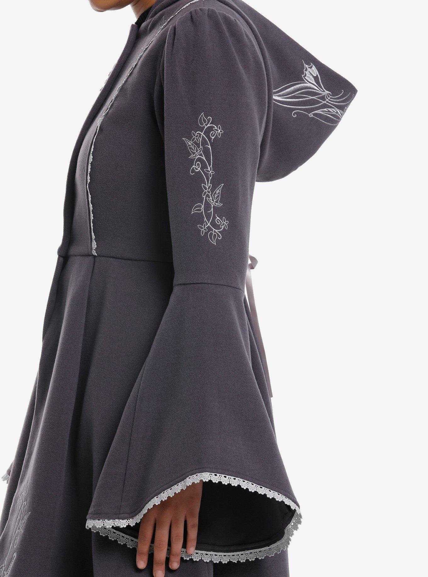 Her Universe The Lord Of The Rings Arwen Bell Sleeve Coat Her Universe Exclusive, CHARCOAL, alternate