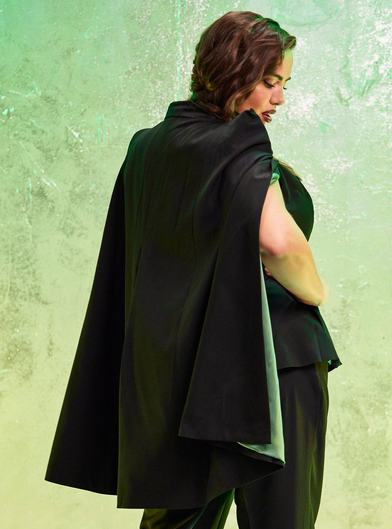 Her Universe Wicked Elphaba Cape Coat Plus Size Her Universe Exclusive, BLACK  GREEN, alternate