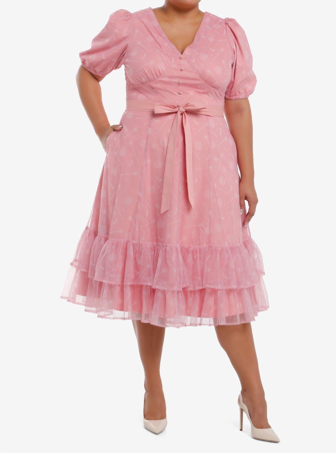 Her Universe Wicked Glinda Dress Plus Size Her Universe Exclusive, PINK, alternate