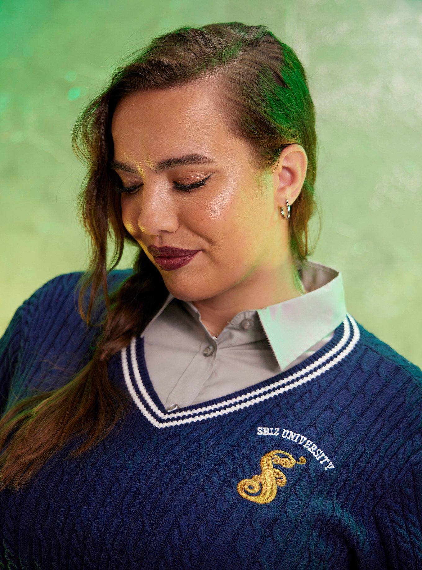 Our Universe Wicked Shiz University Sweater Our Universe Exclusive, NAVY, alternate