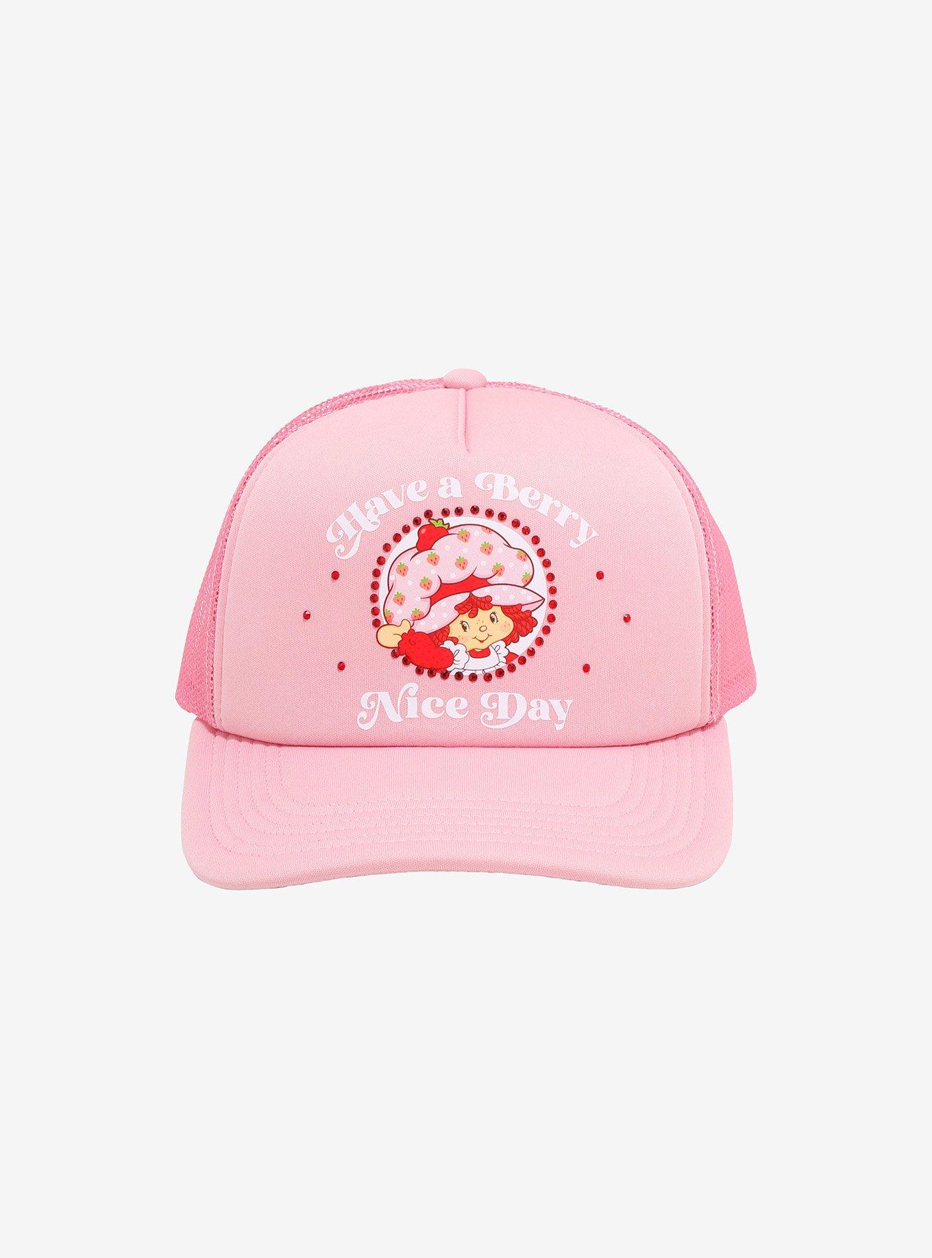 Strawberry Shortcake Berry Nice Day Rhinestone Trucker Hat, , alternate
