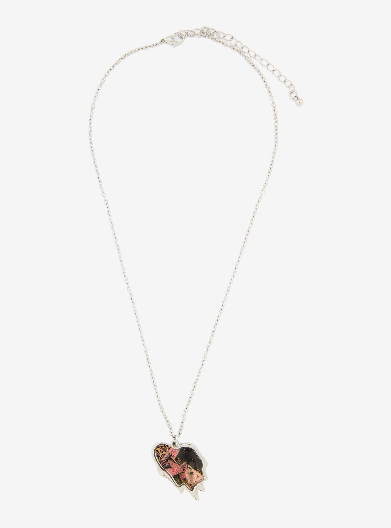 Melanie Martinez Portal Fairy Drippy Heart Necklace, , alternate