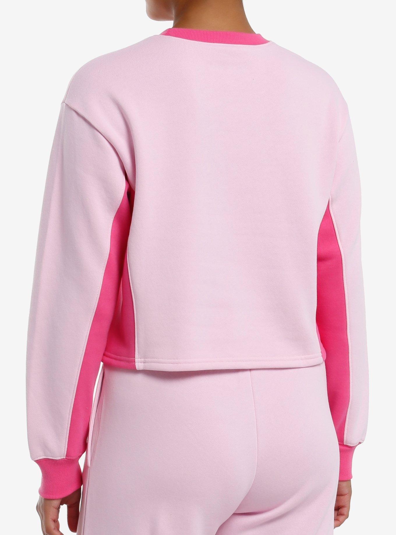 Pretty Guardian Sailor Moon Color-Block Girls Crop Sweatshirt, PINK, alternate