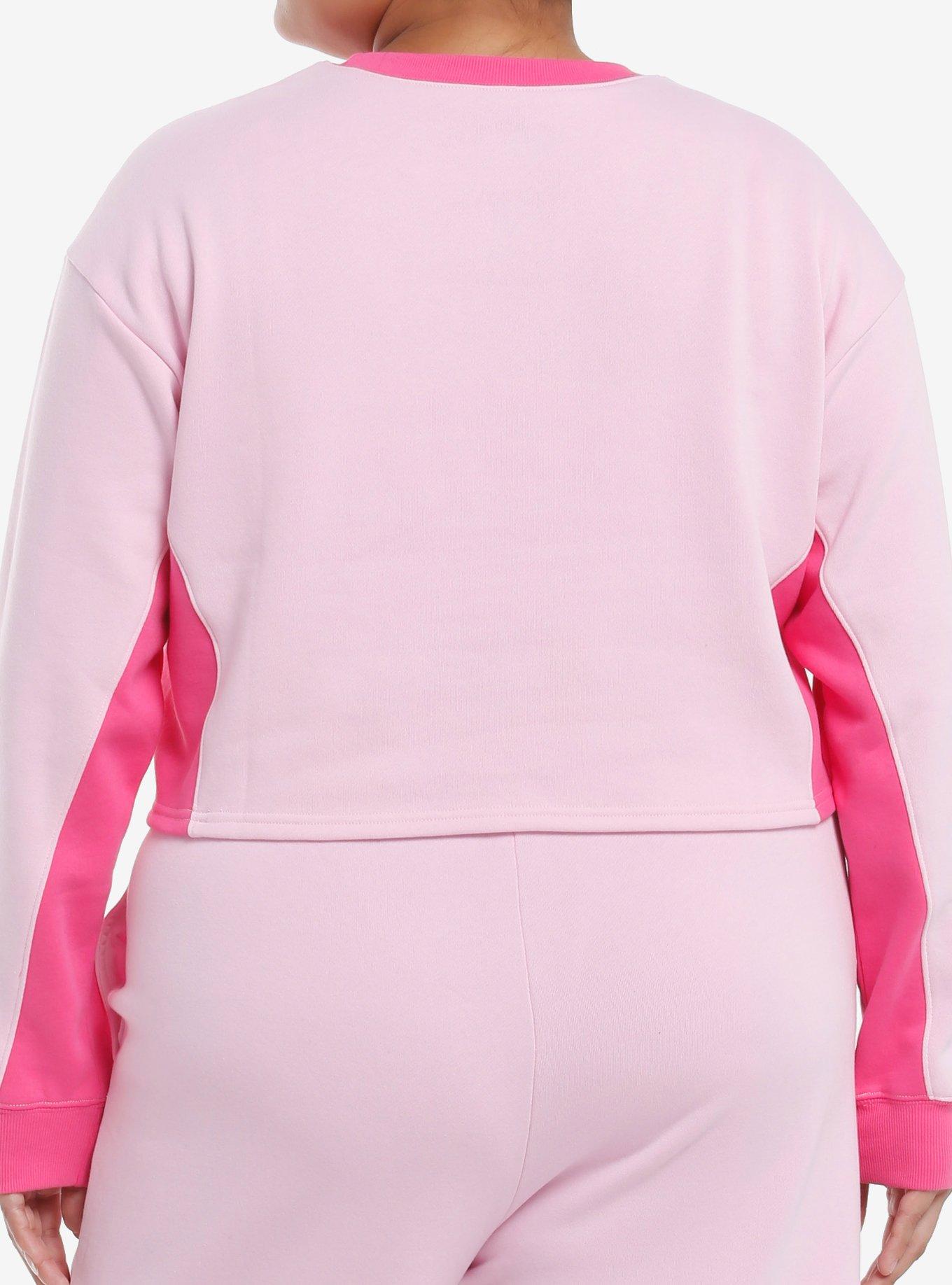 Pretty Guardian Sailor Moon Color-Block Girls Crop Sweatshirt Plus Size, PINK, alternate