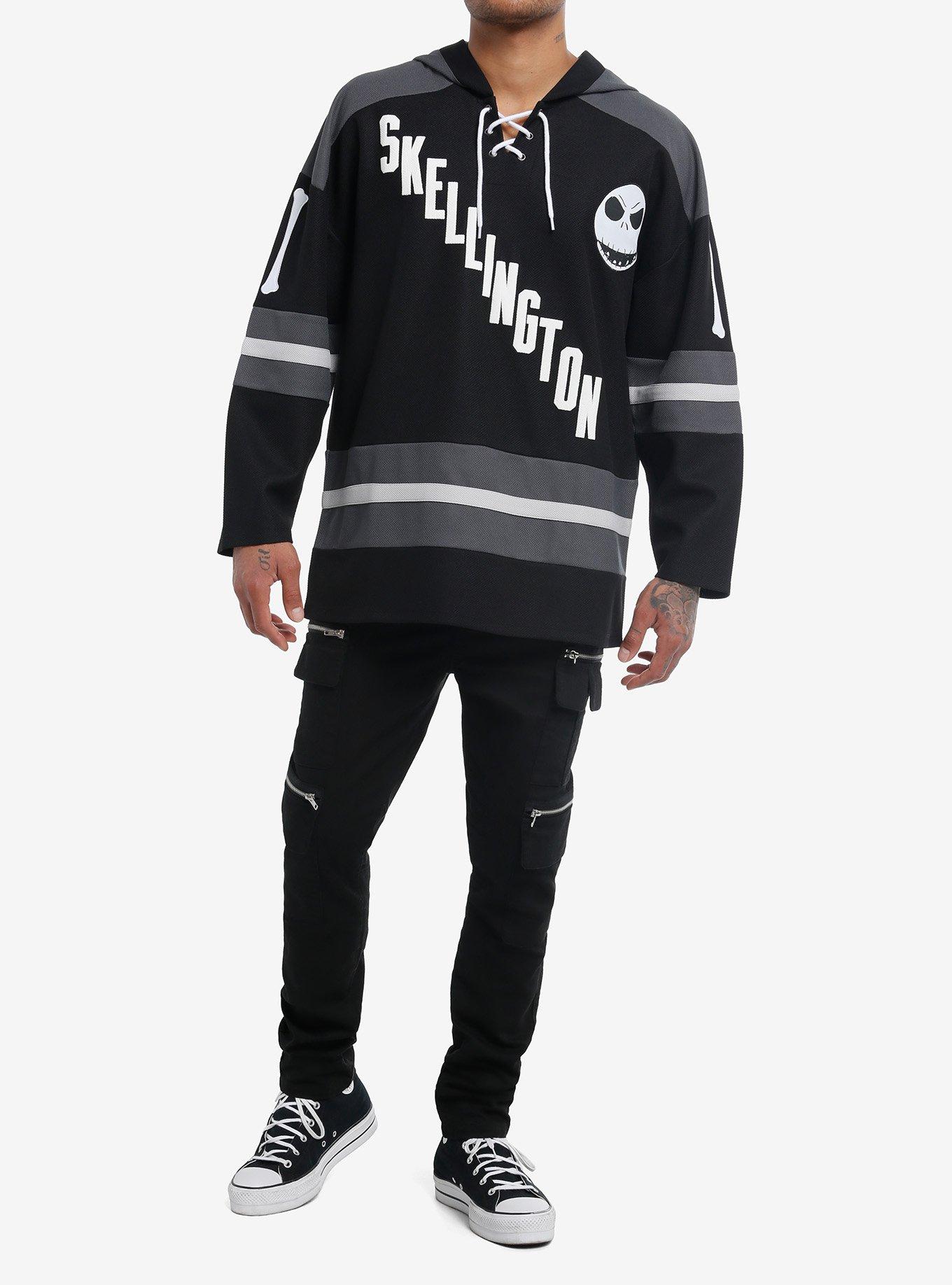 The Nightmare Before Christmas Jack Skellington Hockey Jersey, BLACK, alternate