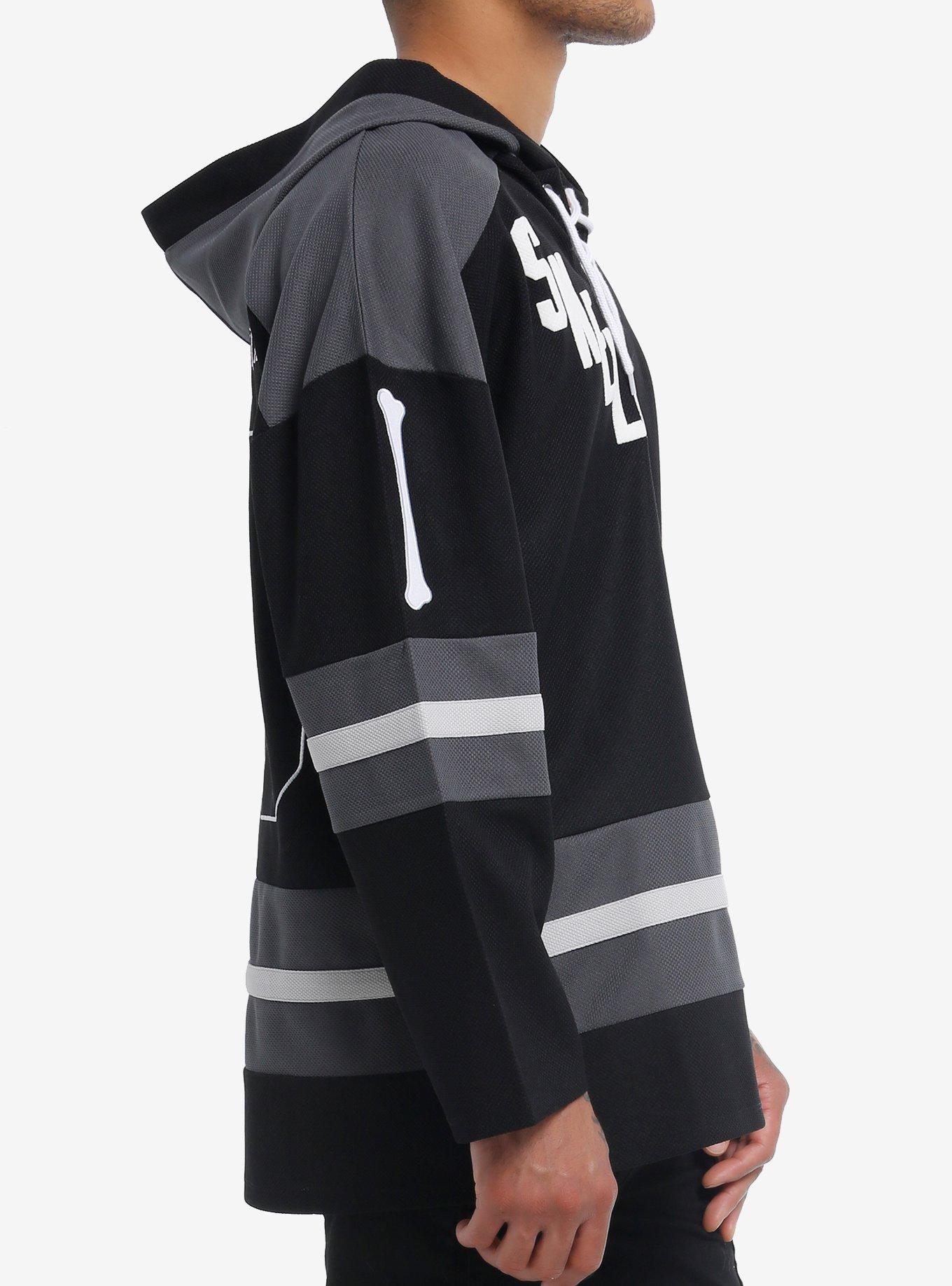 The Nightmare Before Christmas Jack Skellington Hockey Jersey, BLACK, alternate
