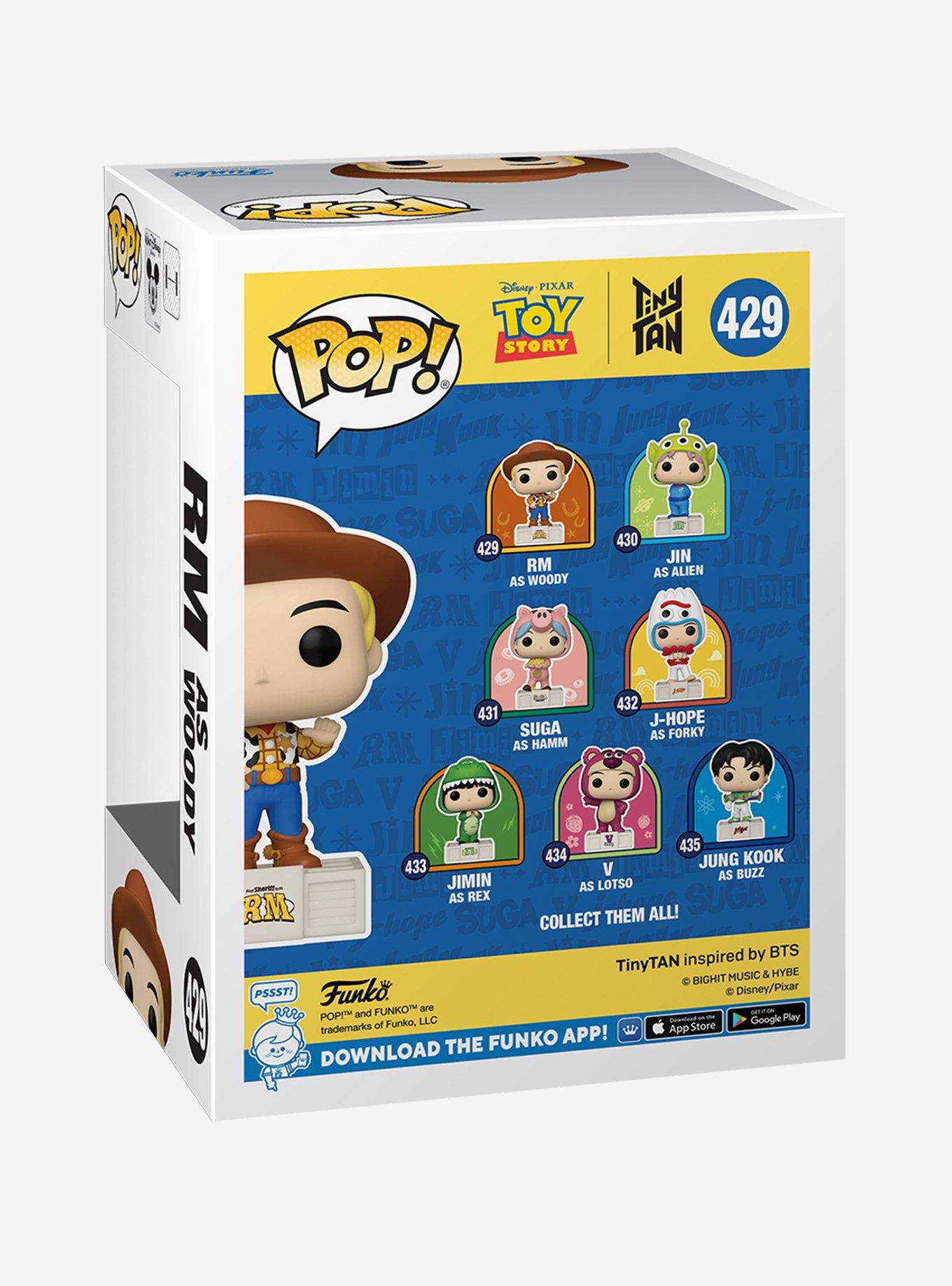 Funko Disney Pixar Toy Story X TinyTAN Pop! RM As Woody Vinyl Figure, , alternate