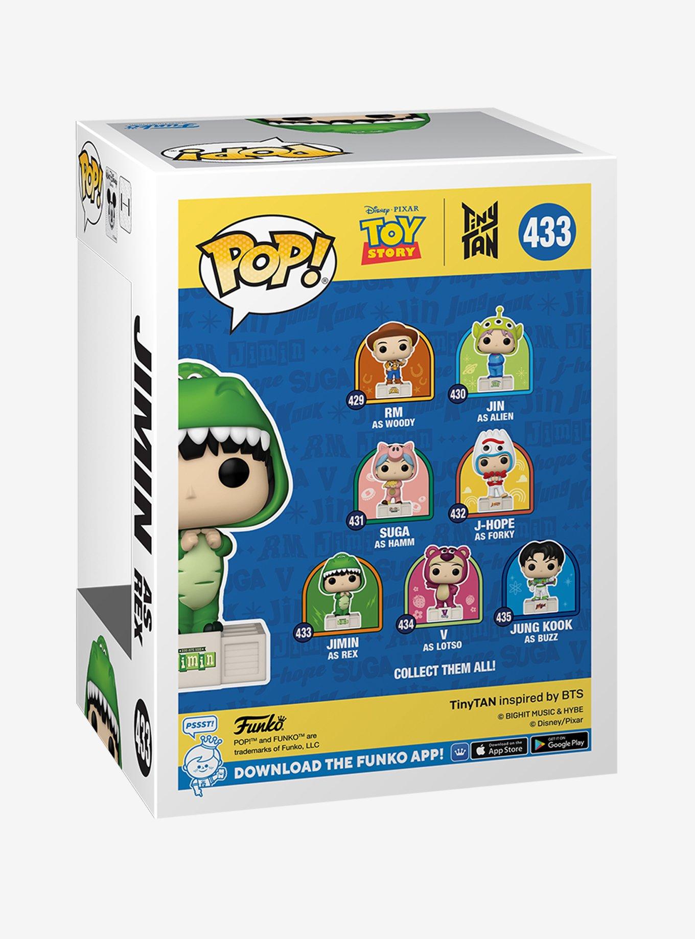 Funko Disney Pixar Toy Story X TinyTAN Pop! Jimin As Rex Vinyl Figure, , alternate