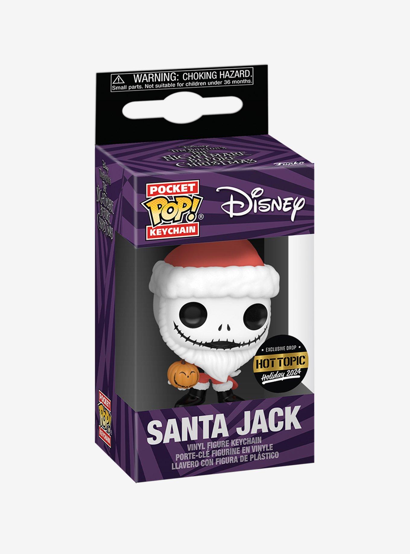 Funko The Nightmare Before Christmas Pocket Pop! Santa Jack Vinyl Key Chain Hot Topic Exclusive, , hi-res