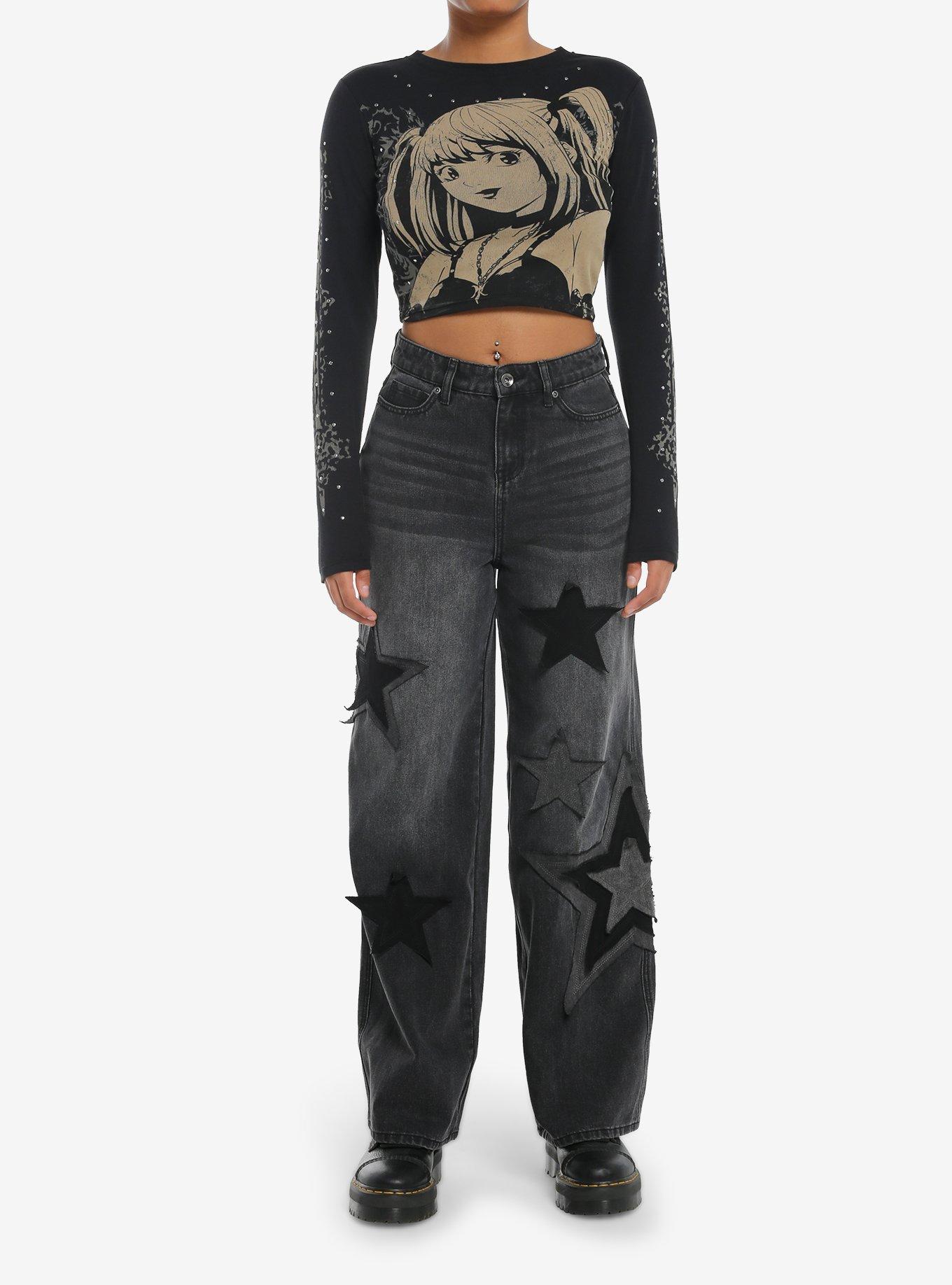 Death Note Misa Studded Girls Long-Sleeve Top, , hi-res